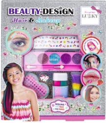 lukky set beauty design capelli e make-up per bambini