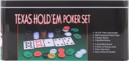 Set da poker in scatola di latta