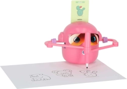 Robot interattivo per disegnare per bambini – giocattolo educativo con carte, rosa