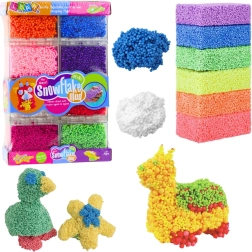 Pasta modellabile colorata con micro-sfere in vasetti, 8 colori