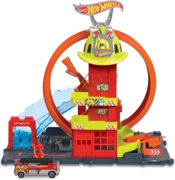 Hot Wheels City super stazione dei pompieri con loop