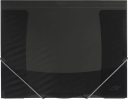 Cartella con elastico ELECTRA grigia, effetto metallico