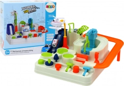 Pista di parcheggio interattiva per bambini con macchinine