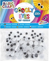 Occhi mobili adesivi in bianco e nero