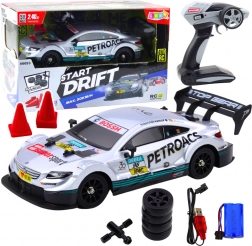 Auto RC da corsa per drift in scala 1:16 argento