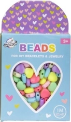 Set di perline - cuoricini + cordino da 1 metro