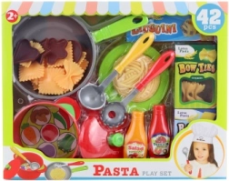 Set di cibo e stoviglie in plastica per bambini