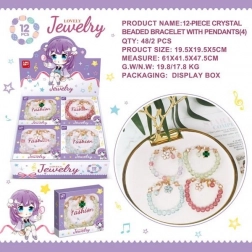 Braccialetto di perline con motivo floreale