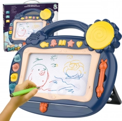 Woopie lavagnetta magnetica con suoni e timbri – blu