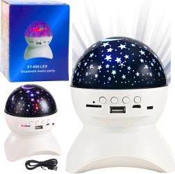 Proiettore notturno di stelle 3 in 1 con altoparlante Bluetooth, LED, bianco