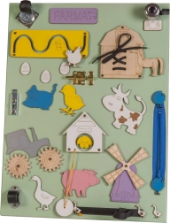 Lavagna attiva in legno bifacciale Fattoria verde 28 x 37,5 x 50 cm