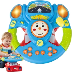 Volante interattivo per bambini con LED, suoni e proiettore 3+