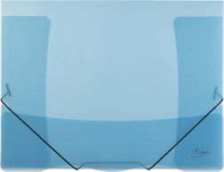 Cartella con elastico Linee blu trasparente