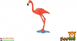 Figura in plastica del fenicottero caraibico 9 cm