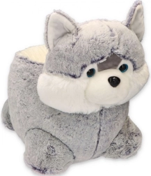 Cuscino peluche a forma di husky