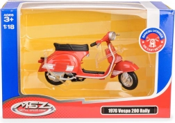 Modello scooter Vespa 200 Rally 1:18 rosso (1976)
