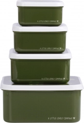 Set di quattro contenitori per snack A Little Lovely Company – Coccodrillo