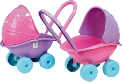 Passeggino profondo in plastica per bambole in colori assortiti