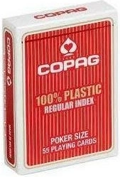 carte da poker in plastica COPAG – rosse, regular index