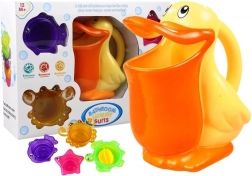 Set da bagno pellicano con formine di animaletti