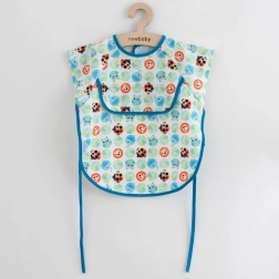 Bavaglino grembiule per neonati NEW BABY 42 × 35 cm blu