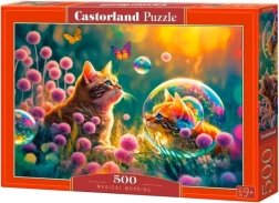 Puzzle 500 pezzi Magical Morning con gatti