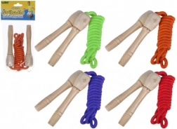 Corda per saltare con manici in legno 240 cm