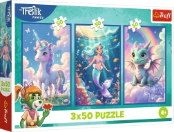 Puzzle Treflíci Mondo colorato 3×50 pezzi