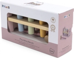 VIGA PolarB panca di legno da martellare con martello Lisek Montessori