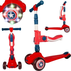 Monopattino per bambini con sedile rosso-blu