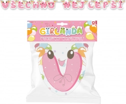 Ghirlanda di carta Tutto il meglio – rosa