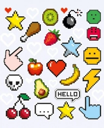 Cerotti Pixele foglio piccolo