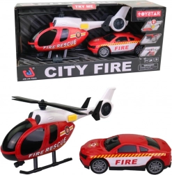 Elicottero con Camion dei Pompieri