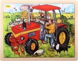 Puzzle in legno trattore 24 pezzi BIGJIGS TOYS
