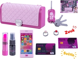 Borsetta per bambini con effetti luminosi e sonori, accessori e dotazioni