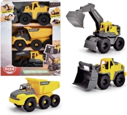 Set da costruzione VOLVO – 3 macchine da cantiere, 16 cm (1:36)