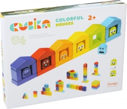 Kubika Casette colorate – set di costruzioni in legno, 30 pezzi