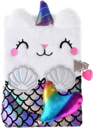 Diario con chiave Gatto Unicorno Sirena