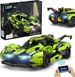 Set di costruzione CaDA auto sportiva RC Blade, verde, 432 pezzi con LED