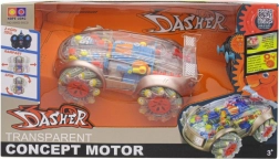 Auto RC con effetto fumo e design trasparente