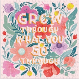 puzzle quadrato Galison Grow Through What You Go Through – 500 pezzi