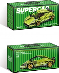 Set di costruzione auto sportiva verde 470 pezzi
