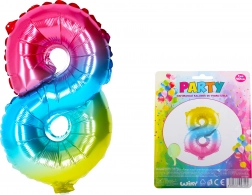 Palloncino gonfiabile arcobaleno numero 8