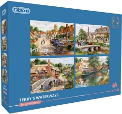 GIBSONS Puzzle Percorsi d'acqua di Terry 4x500 pezzi