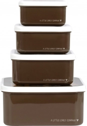 Set di quattro contenitori per snack A Little Lovely Company – Orsi