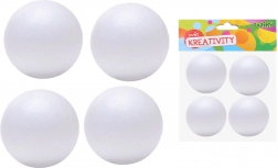 Sfere di polistirolo decorative 7 cm, 4 pezzi