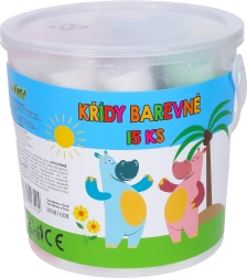 Gessetti colorati per marciapiede in secchiello, 15 pz