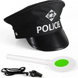 Set per il piccolo poliziotto con paletta e fischietto