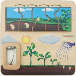 Tavola educativa in legno Masterkidz – ciclo di vita del fagiolo