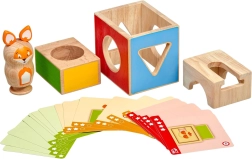 Lucy & Leo Volpe furba – puzzle logico in legno con carte attività